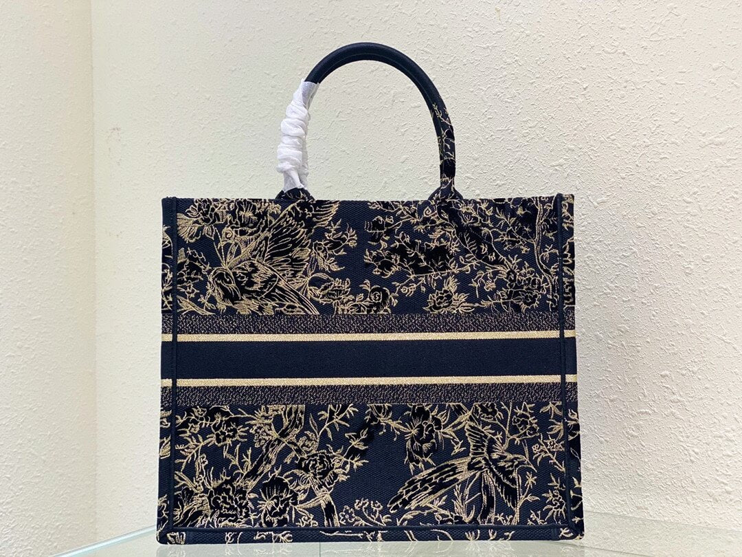 1286 book tote tiger small mini navy black 1