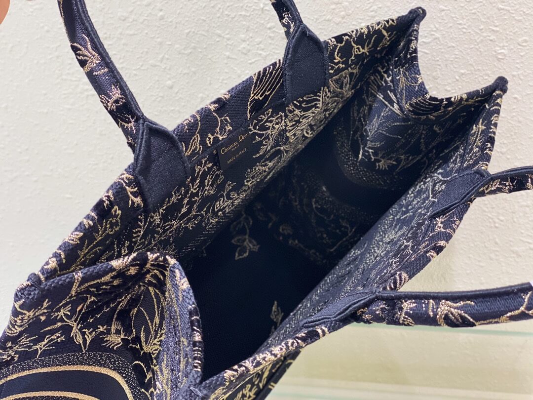 1286 book tote tiger small mini navy black 1