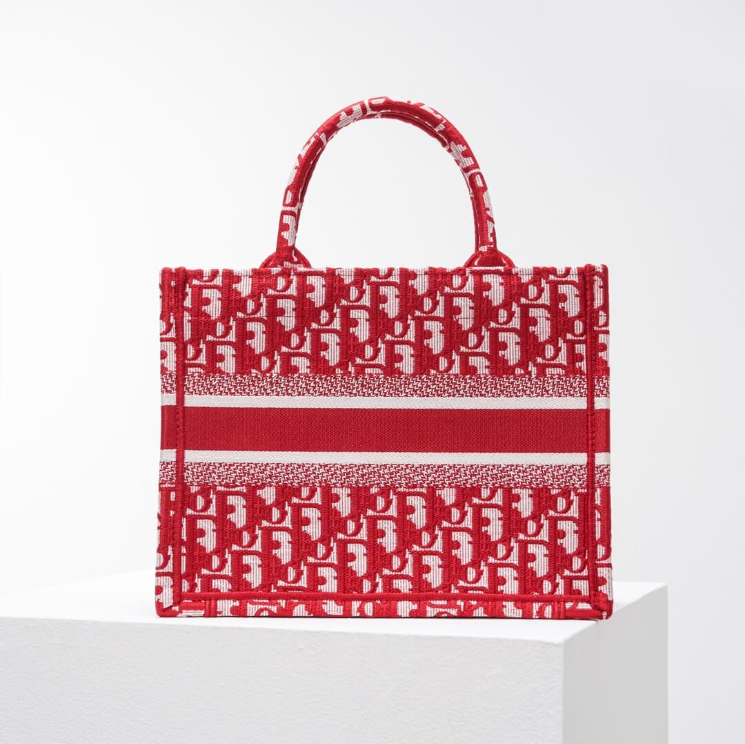 1286 book tote big 26 5cm embroidery logo red handbag red 5