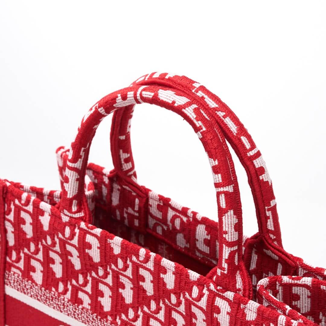 1286 book tote big 26 5cm embroidery logo red handbag red 5