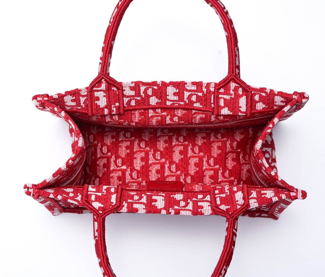 1286 book tote big 26 5cm embroidery logo red handbag red 5