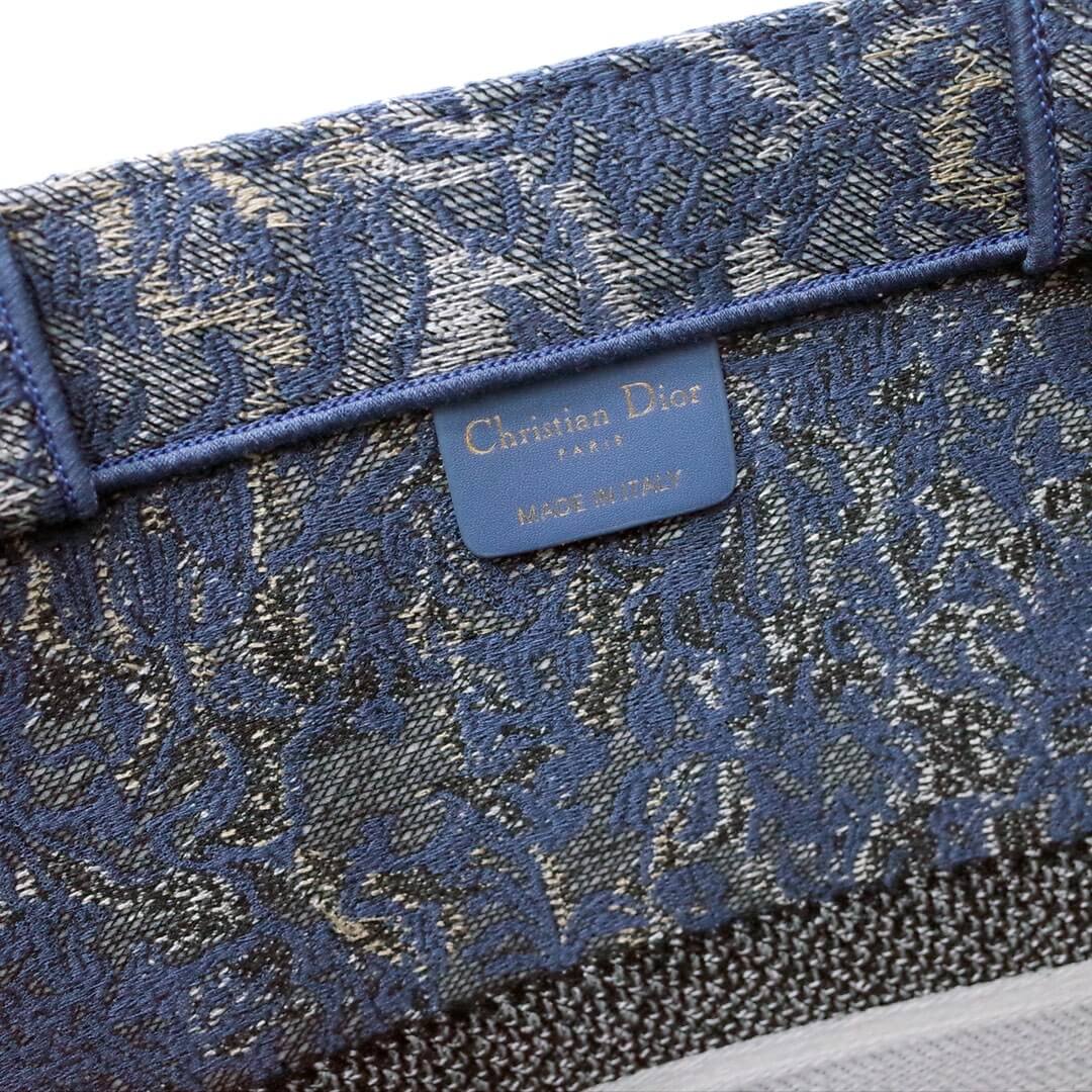 1286 book tote big size 36 5cm 41 5cm oblique embroidery blue
