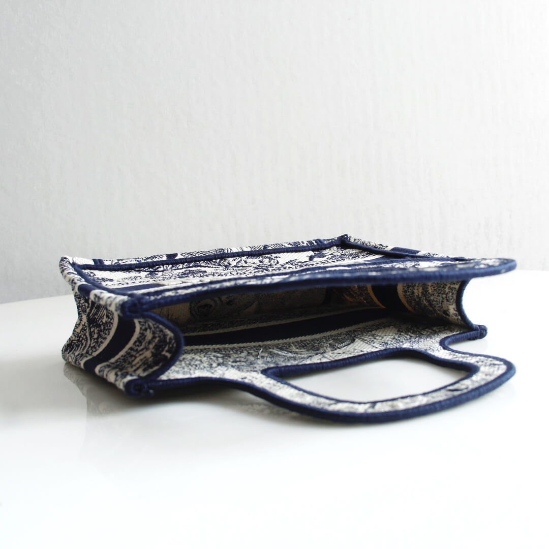 1286m book tote big handbag embroidery logo black mini 22 5cm