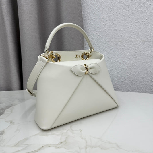 Dior Bow Tote White Hardware DO0737 - Image 1