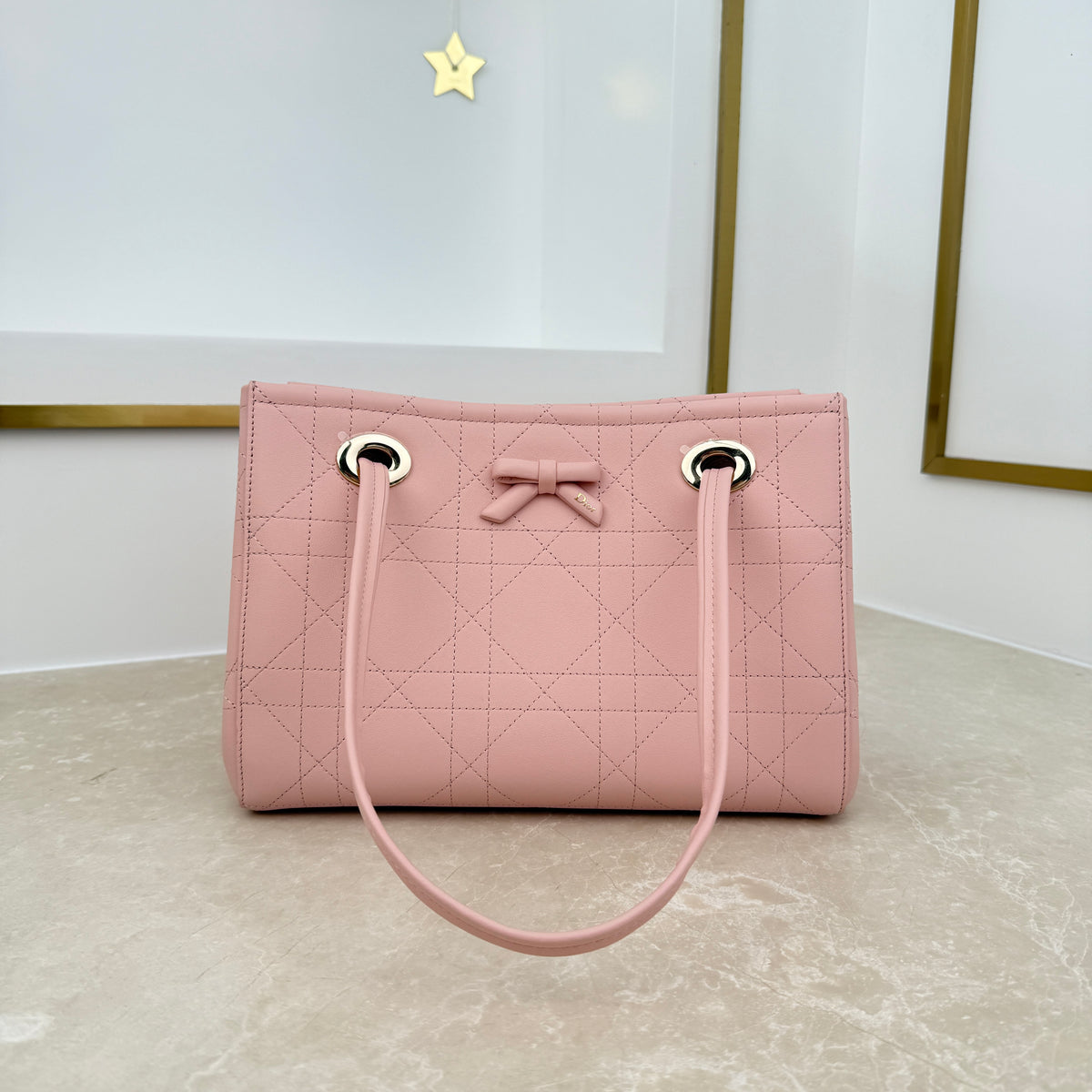 Dior Small Promenade Shopping Bag Pink M1410