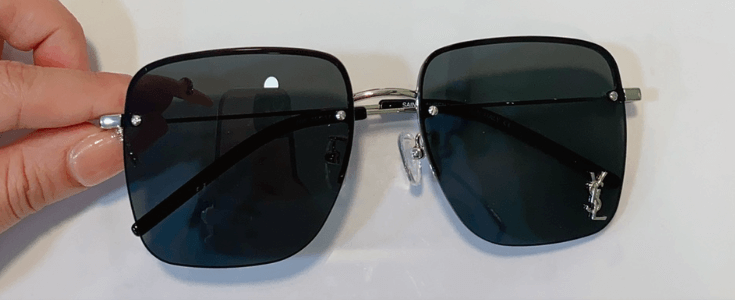 2023 ysl new european and american luxury frameless multilateral personalized sunglasses travel ultra light sunglasses yjb20