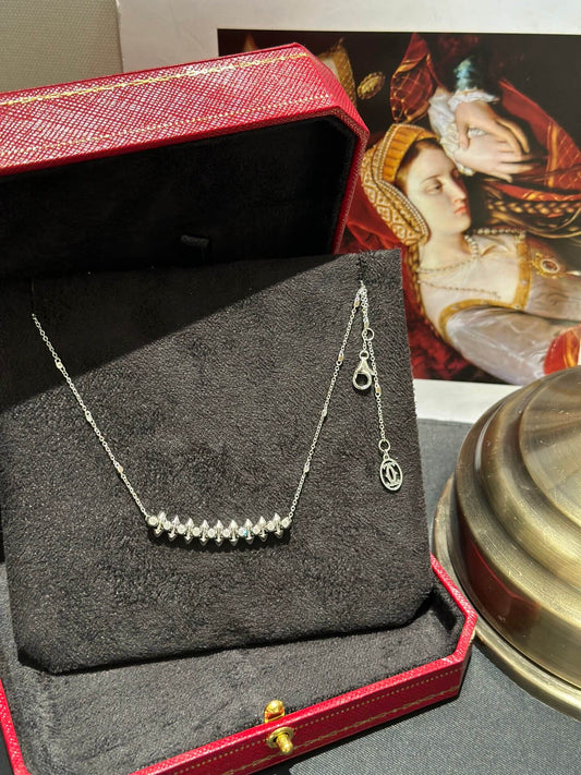 18k fashion bullet head pointed cone set diamond pendant necklace fashion xlc29