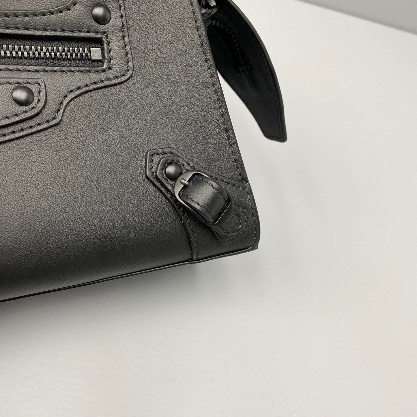 balenciaga neo classic plain leather mini size black 1992