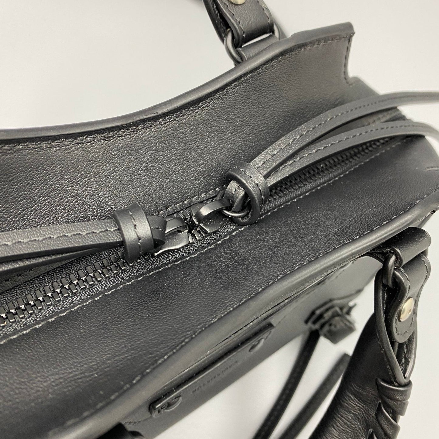 balenciaga neo classic plain leather mini size black 1992