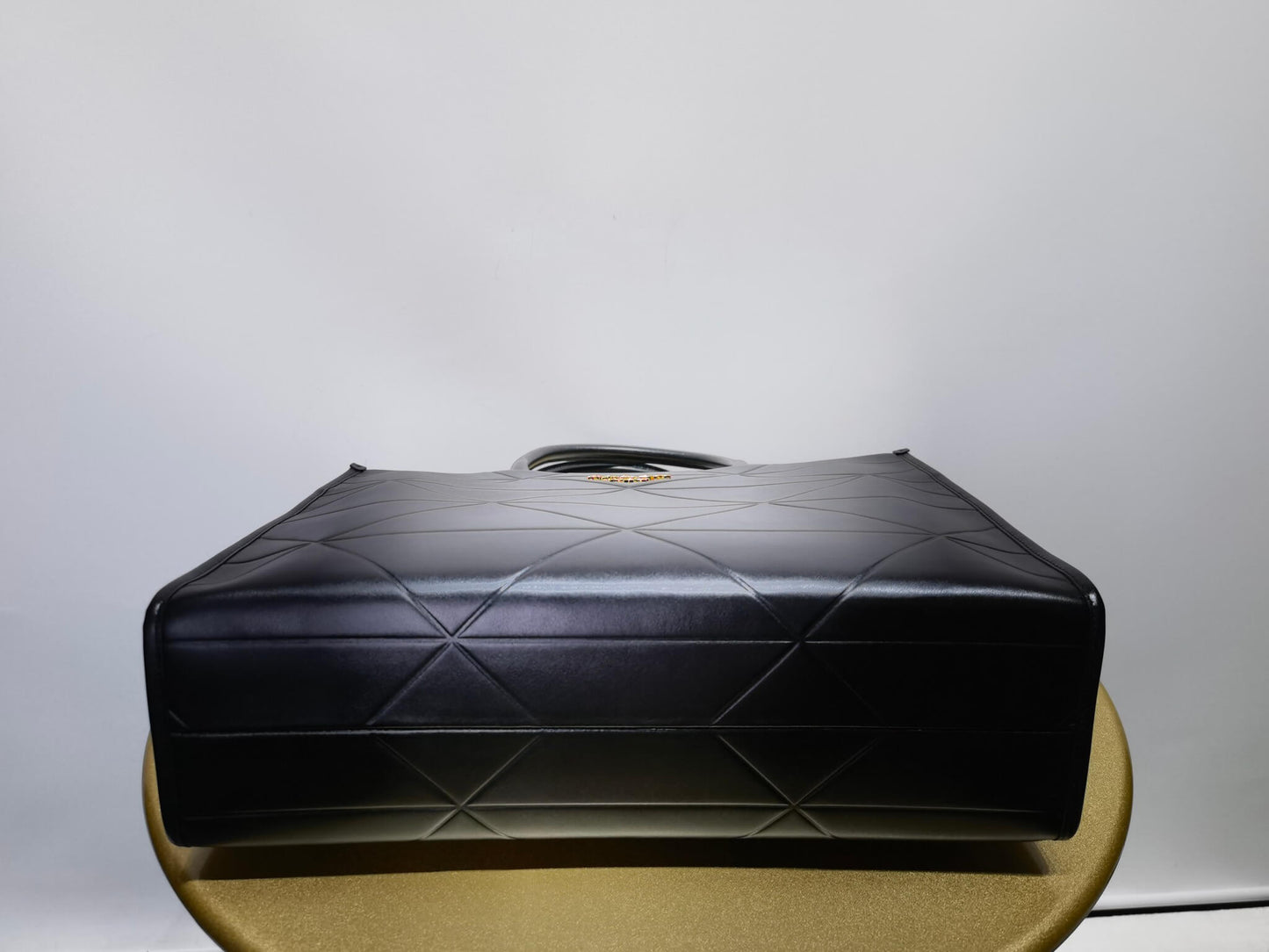 1ba377 black cowhide leather tote bag