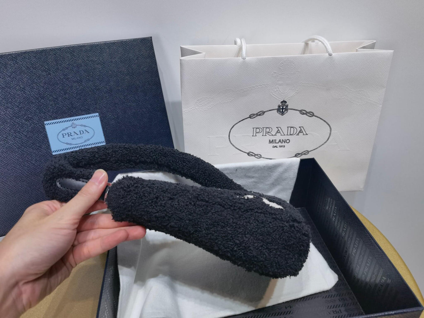 1ne043 black new terry fabric armpit bag subaxillary bag clutch bag