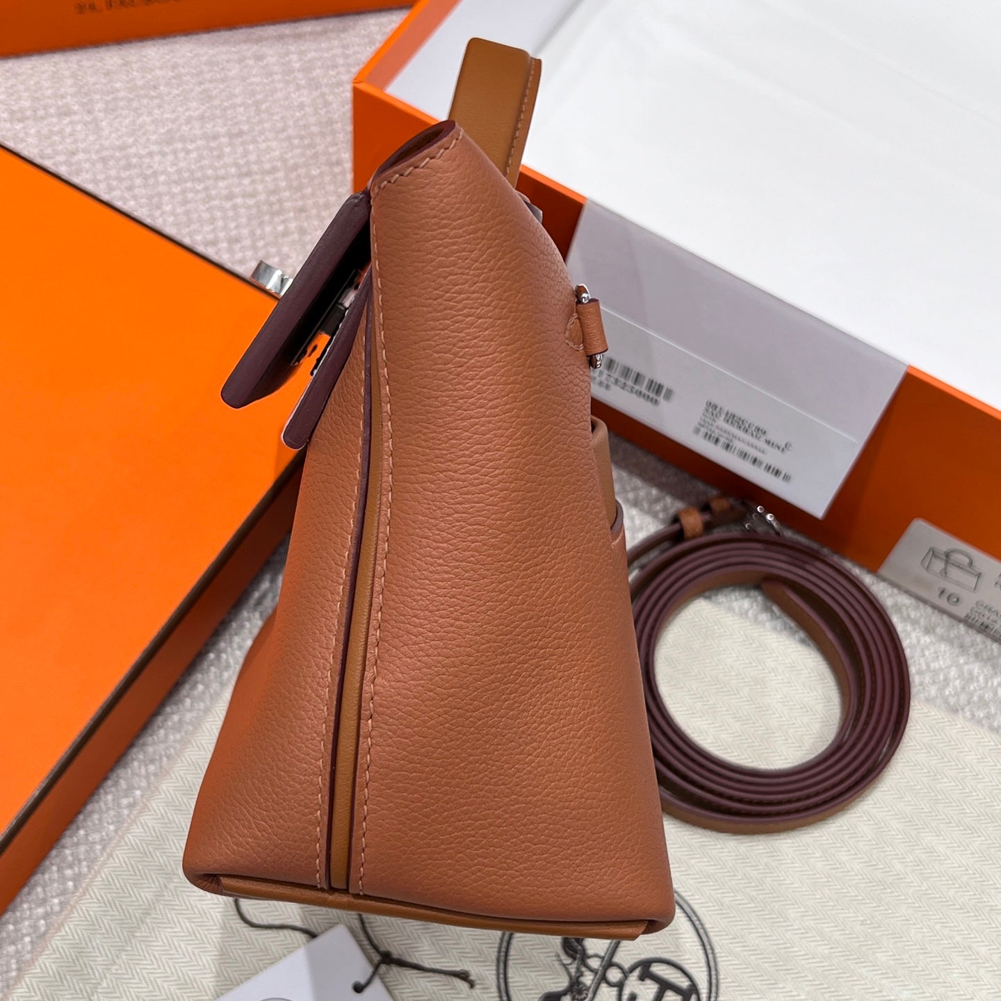 Hermes Germany Leather 2424 Bag Brown Si - View 6