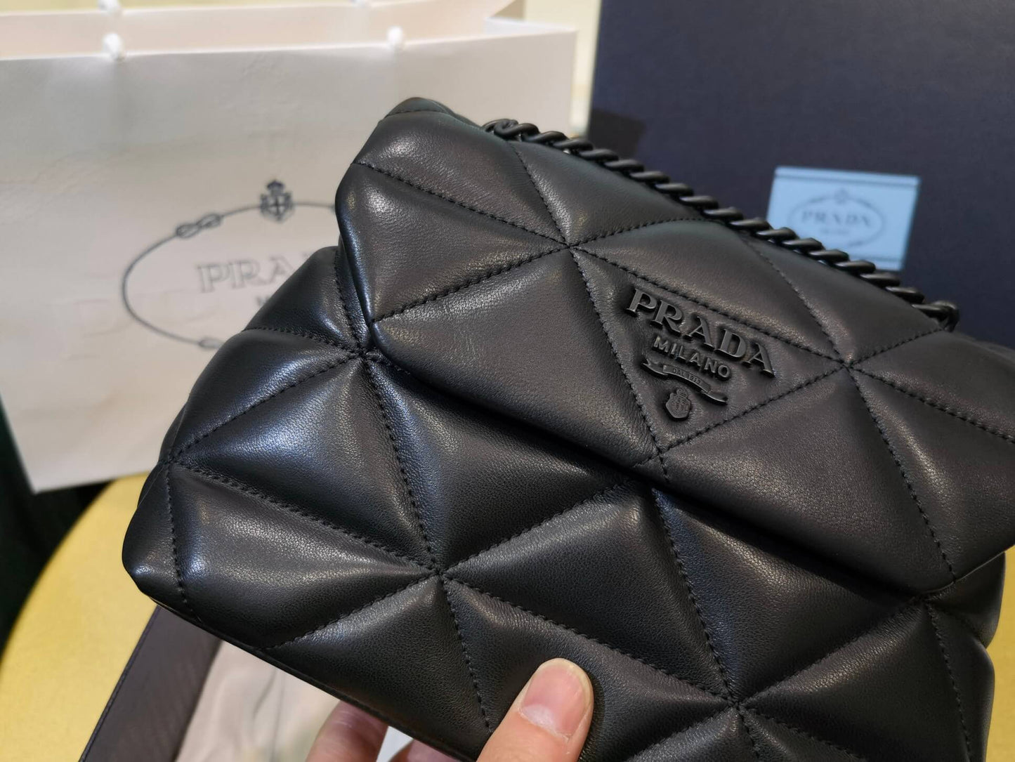 1bd233 prada spectrum 22cm black shoulder bag cross body bags