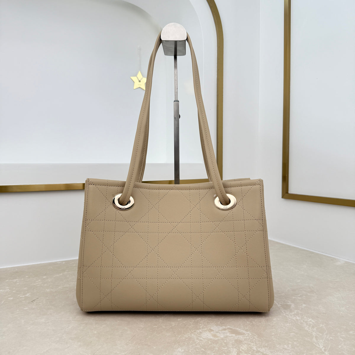 Dior Small Promenade Shopping Bag Apricot M1410