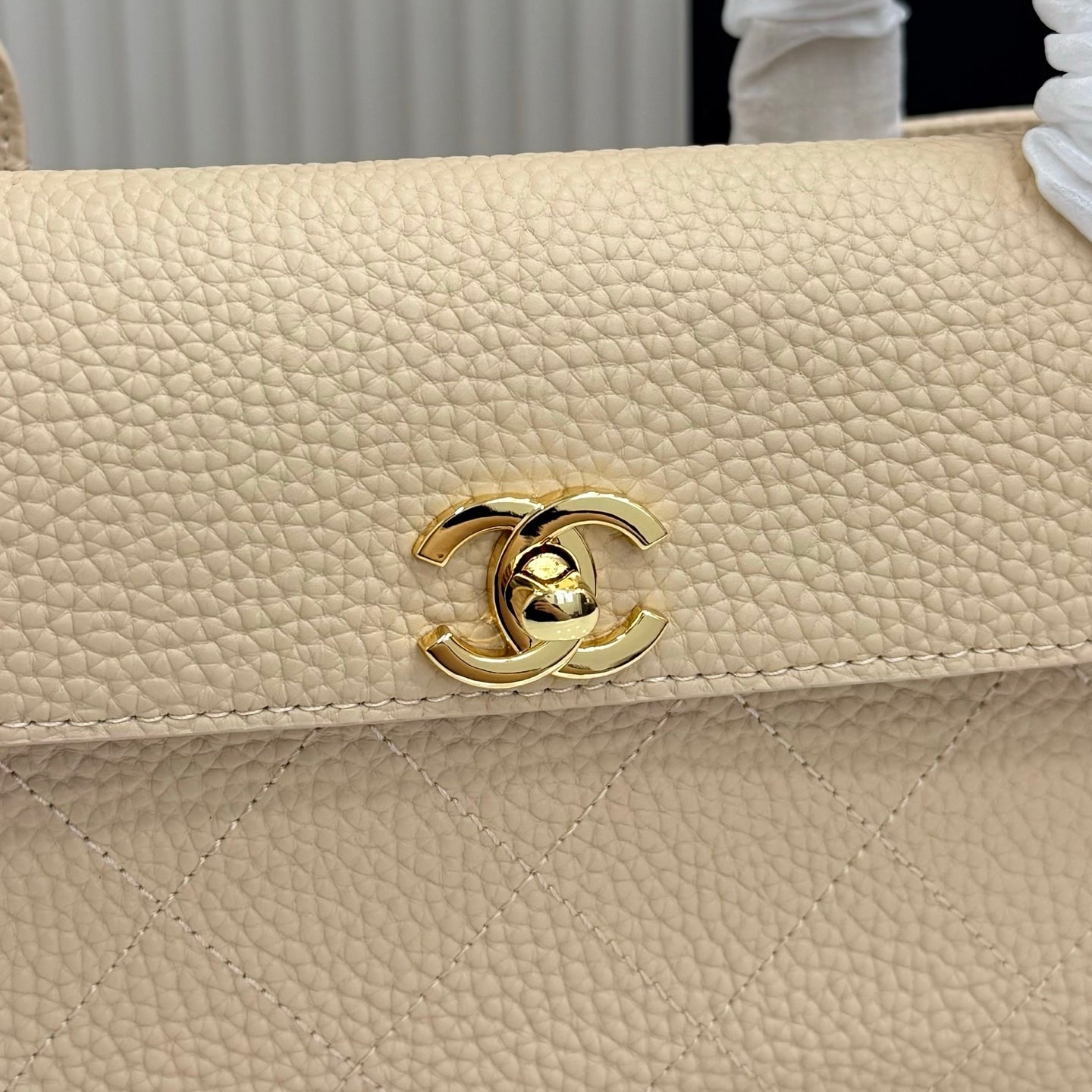 Chanel 26S Flap Bag Apricot Calfskin AS6288