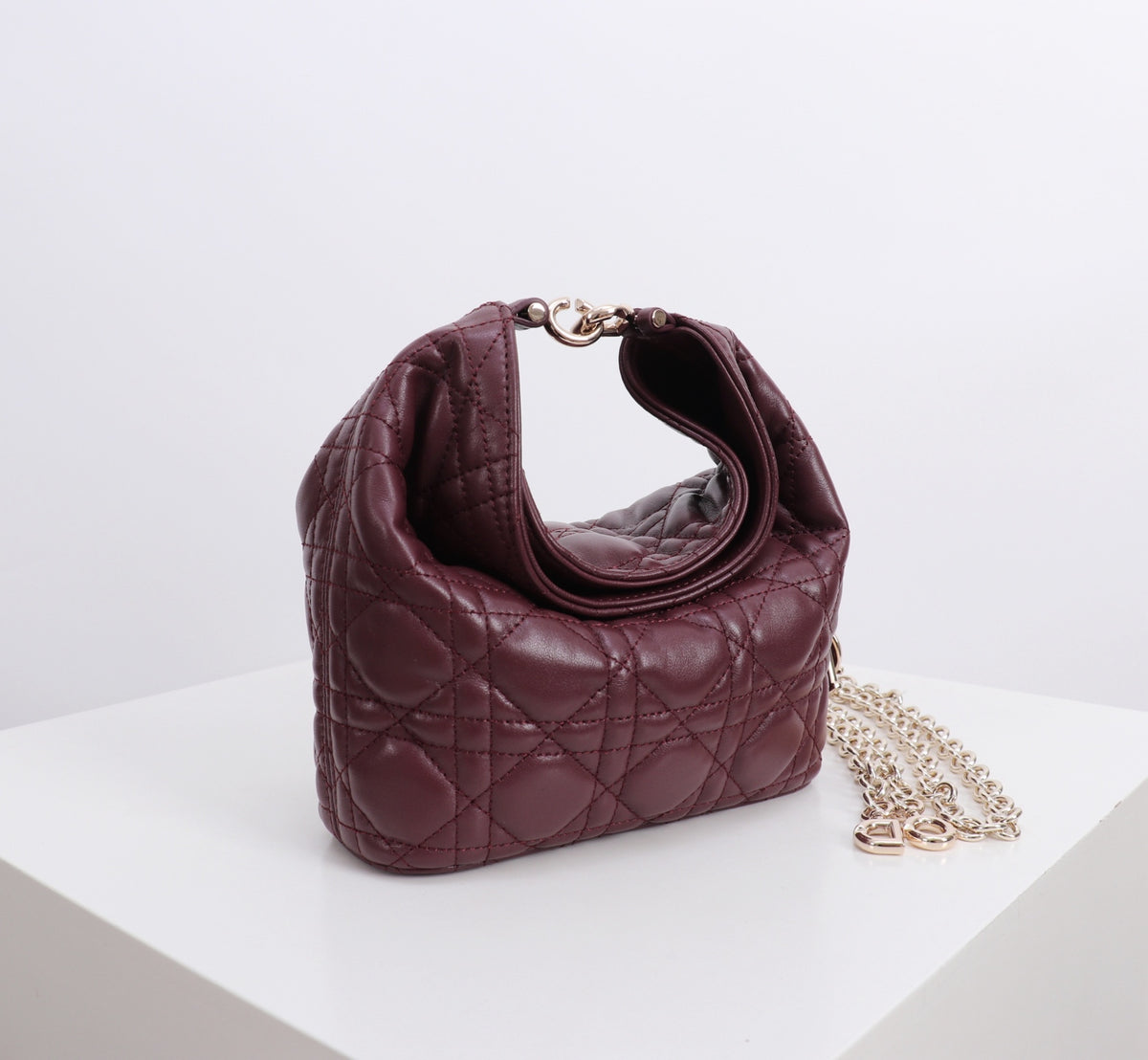 Dior Jonathan Anderson Mini Wine Red Gold Hardware 1538S