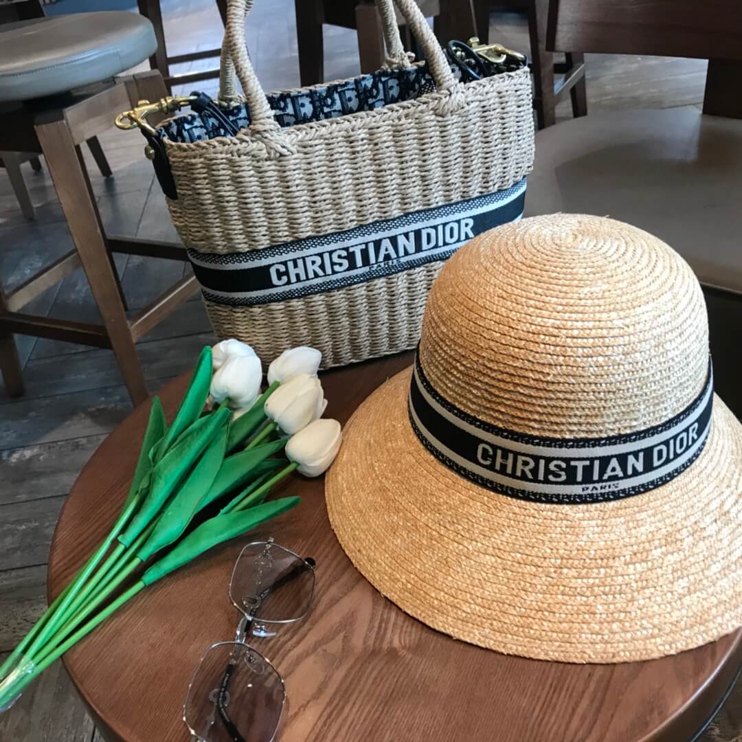2023 new dior summer sunshade versatile fashion straw hat top hat mz13168a1