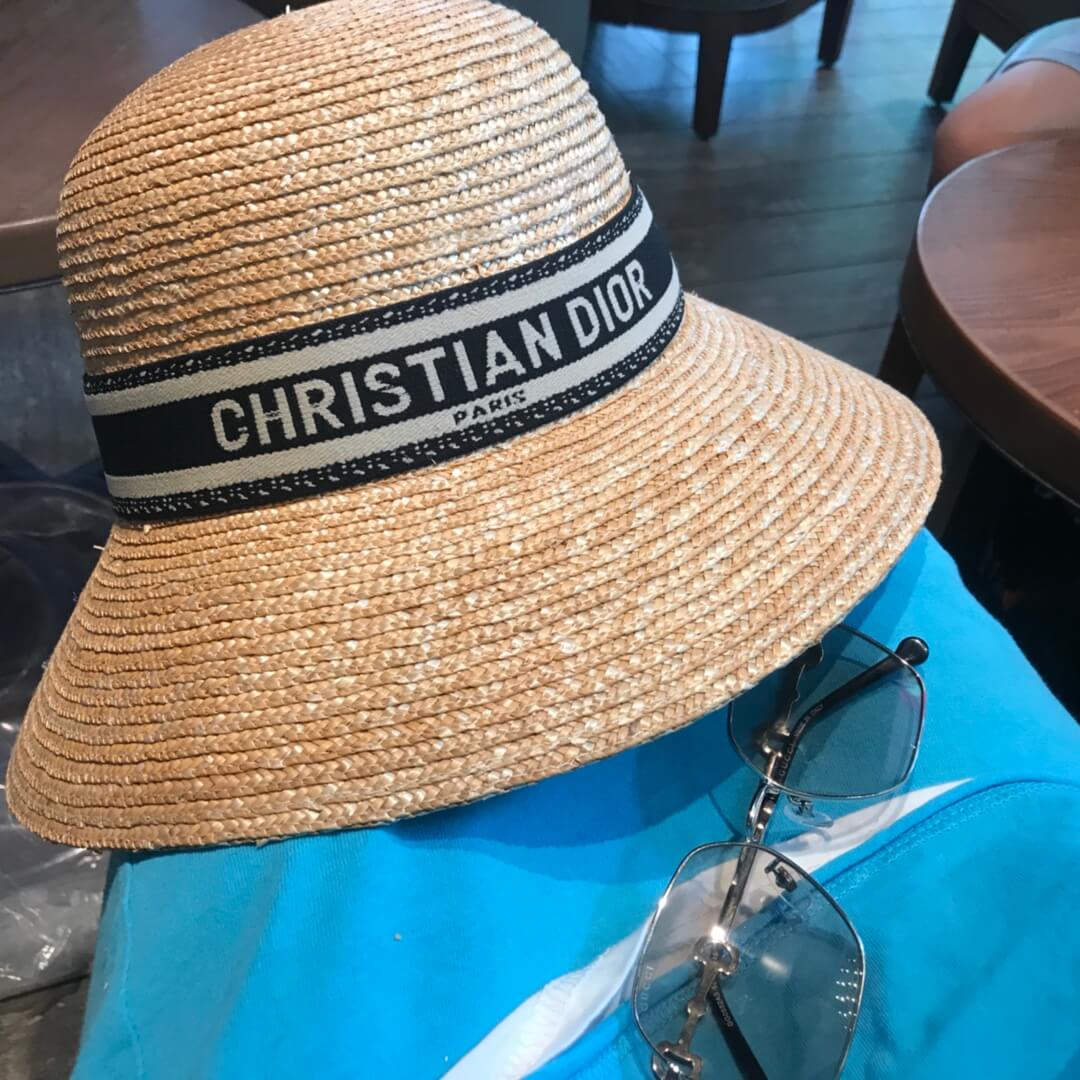 2023 new dior summer sunshade versatile fashion straw hat top hat mz13168a1