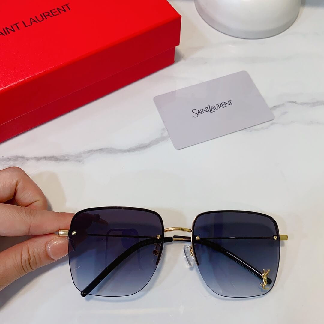 2023 ysl new european and american luxury frameless multilateral personalized sunglasses travel ultra light sunglasses yjb20