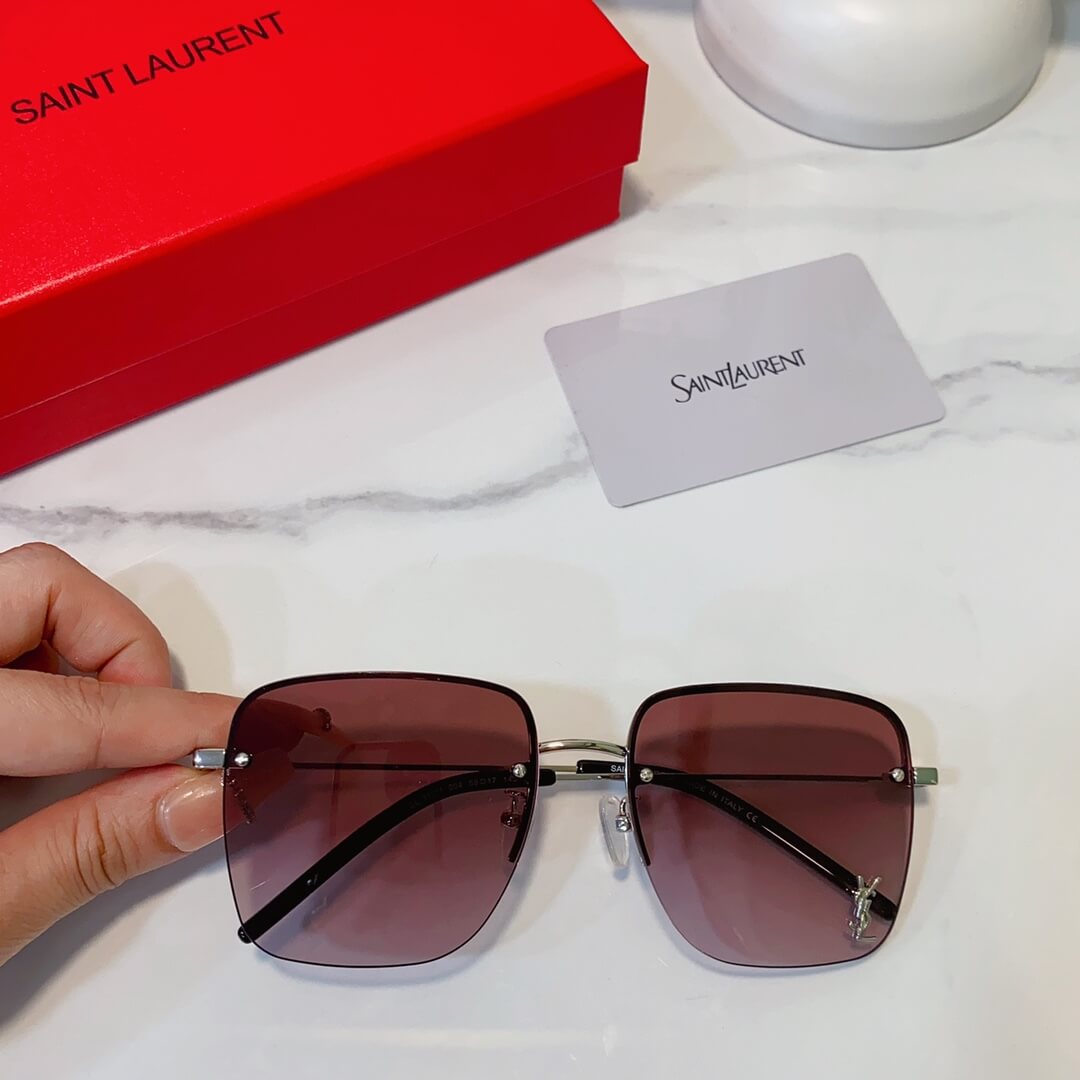 2023 ysl new european and american luxury frameless multilateral personalized sunglasses travel ultra light sunglasses yjb20