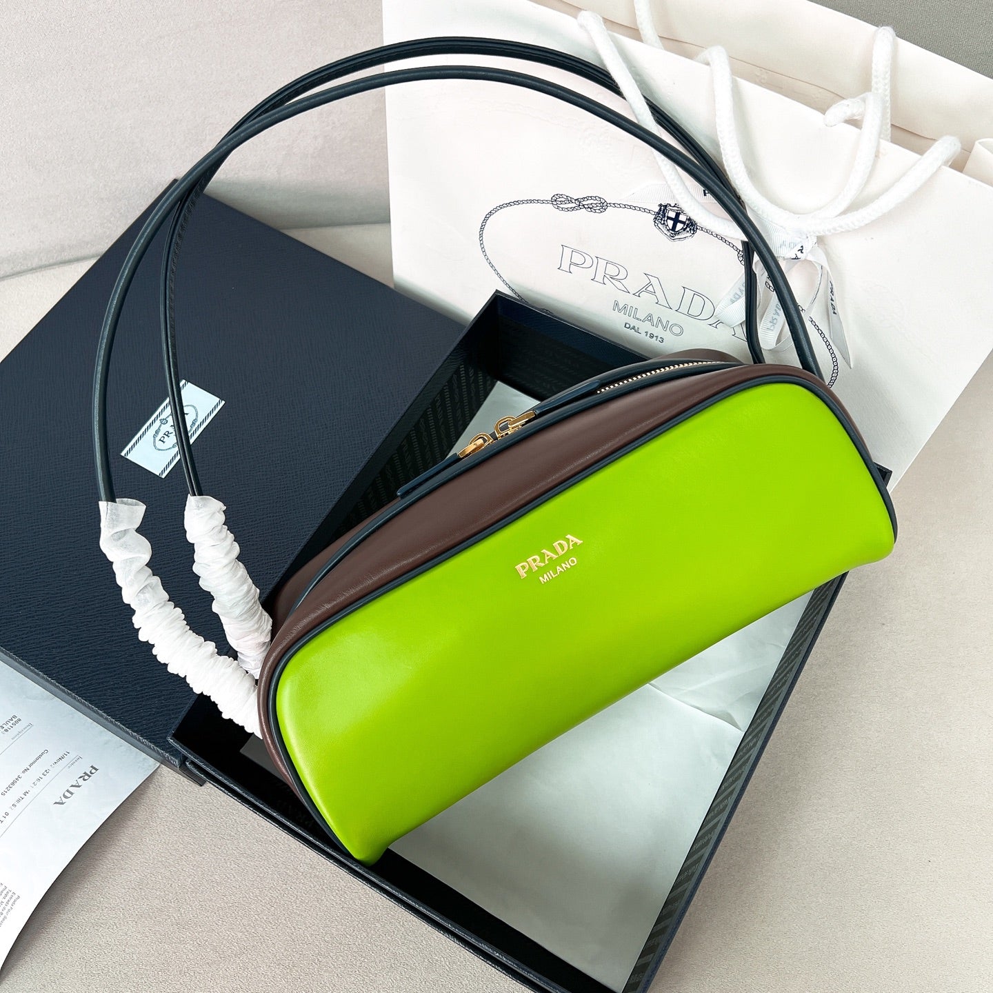 PRA 2025 New Bowling Handbag swing bag 1BC249 Green