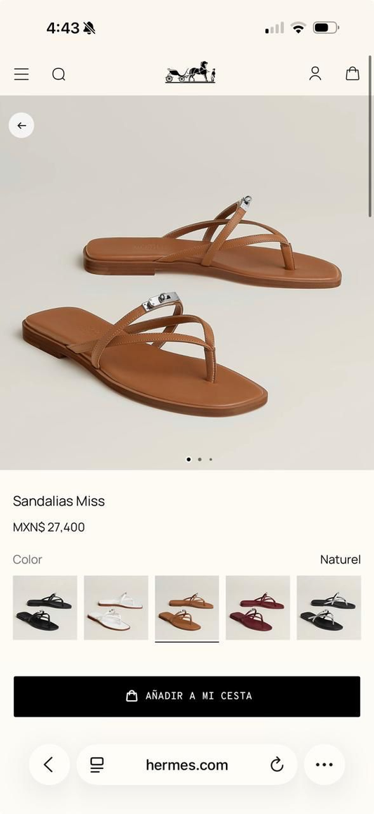 HERMES Sandalias Miss Brown JP091