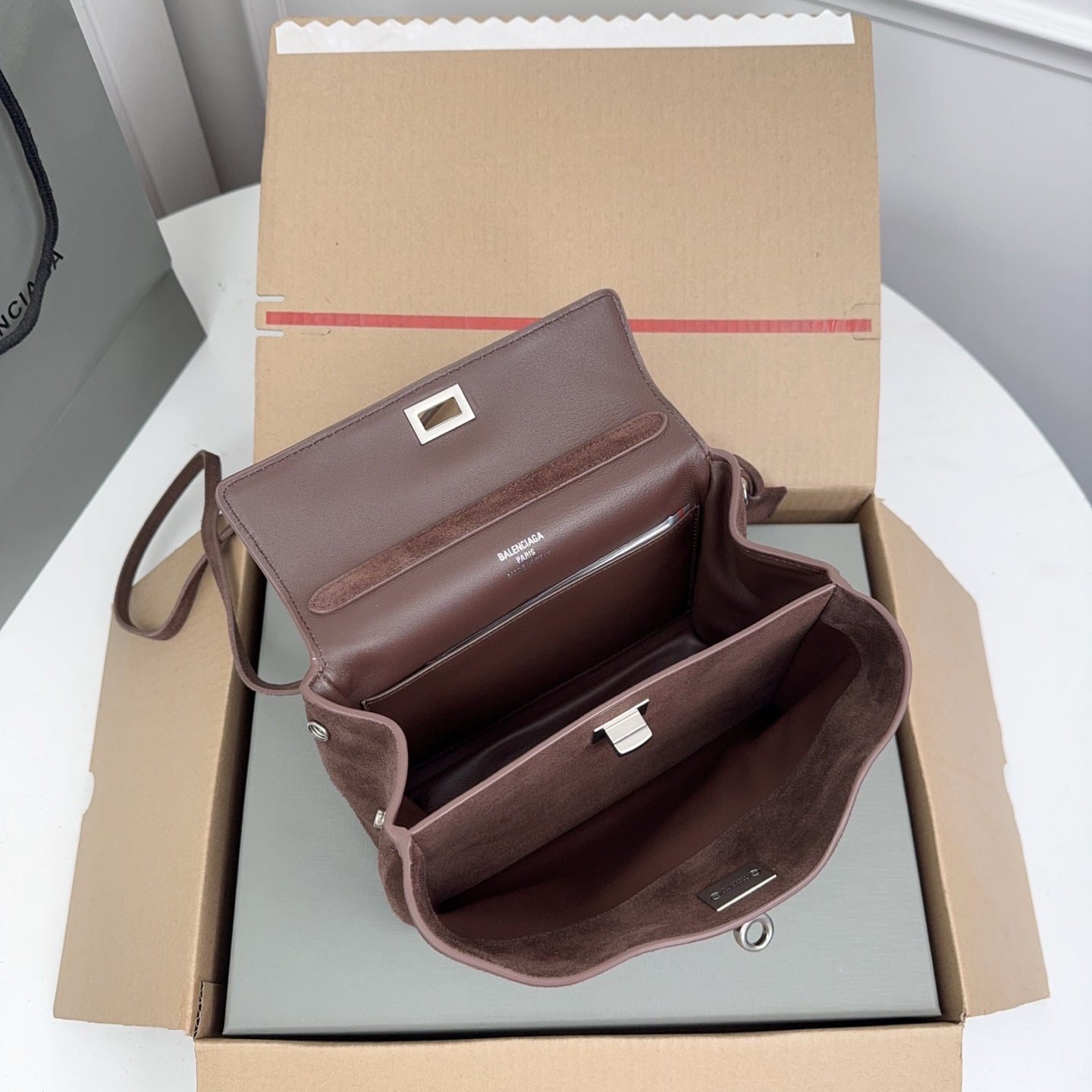 New suede leather lining sheepskin Balenciaga Rodeo 22CM XY25850