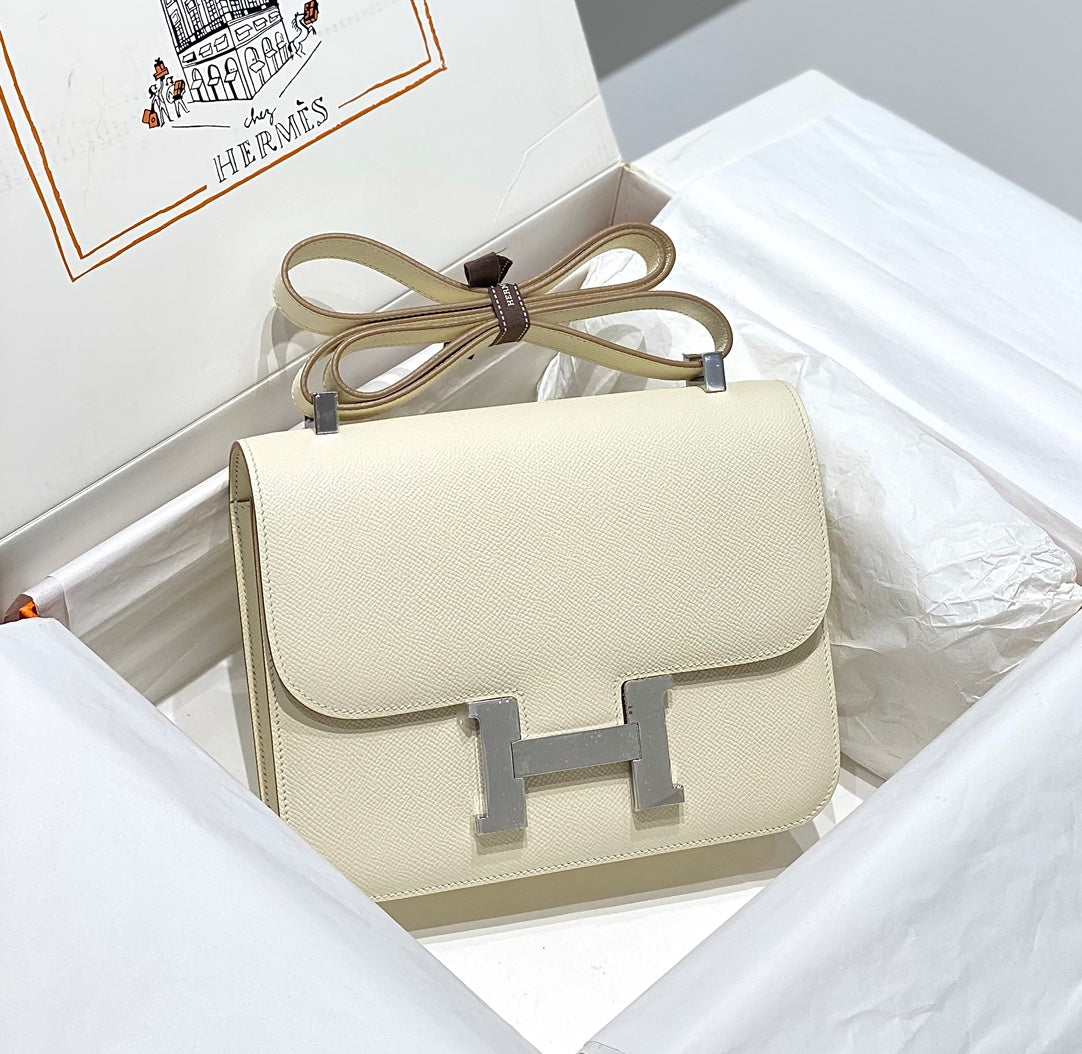 Hermès Constance 23 Milkshake White Silver Hardware 26050923