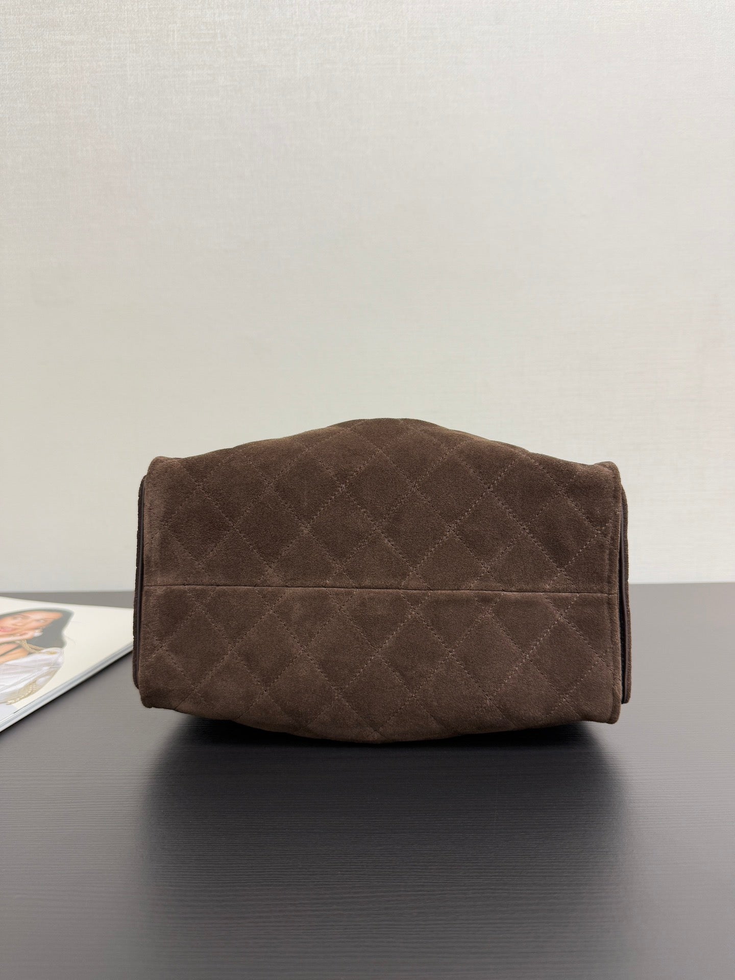 Chanel 25kHOBO Bag Dark Brown Suede Leather 30cm YL15930