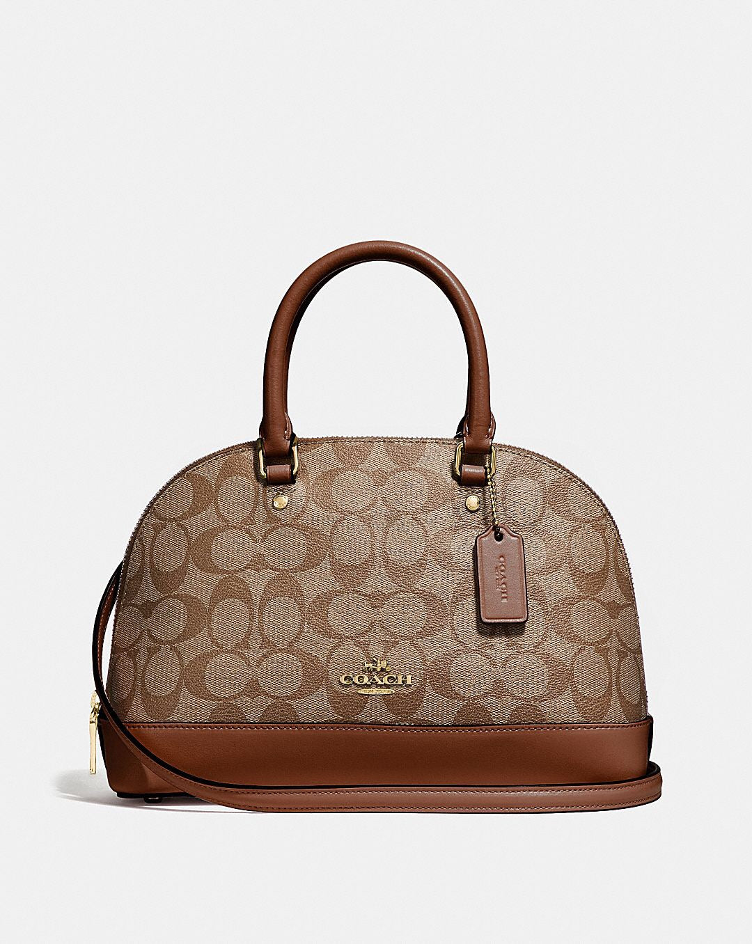 coach shell bag brown pvc 27583