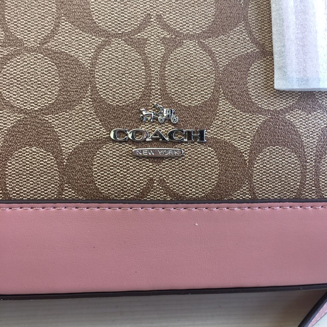 coach shell bag brown pvc 27583