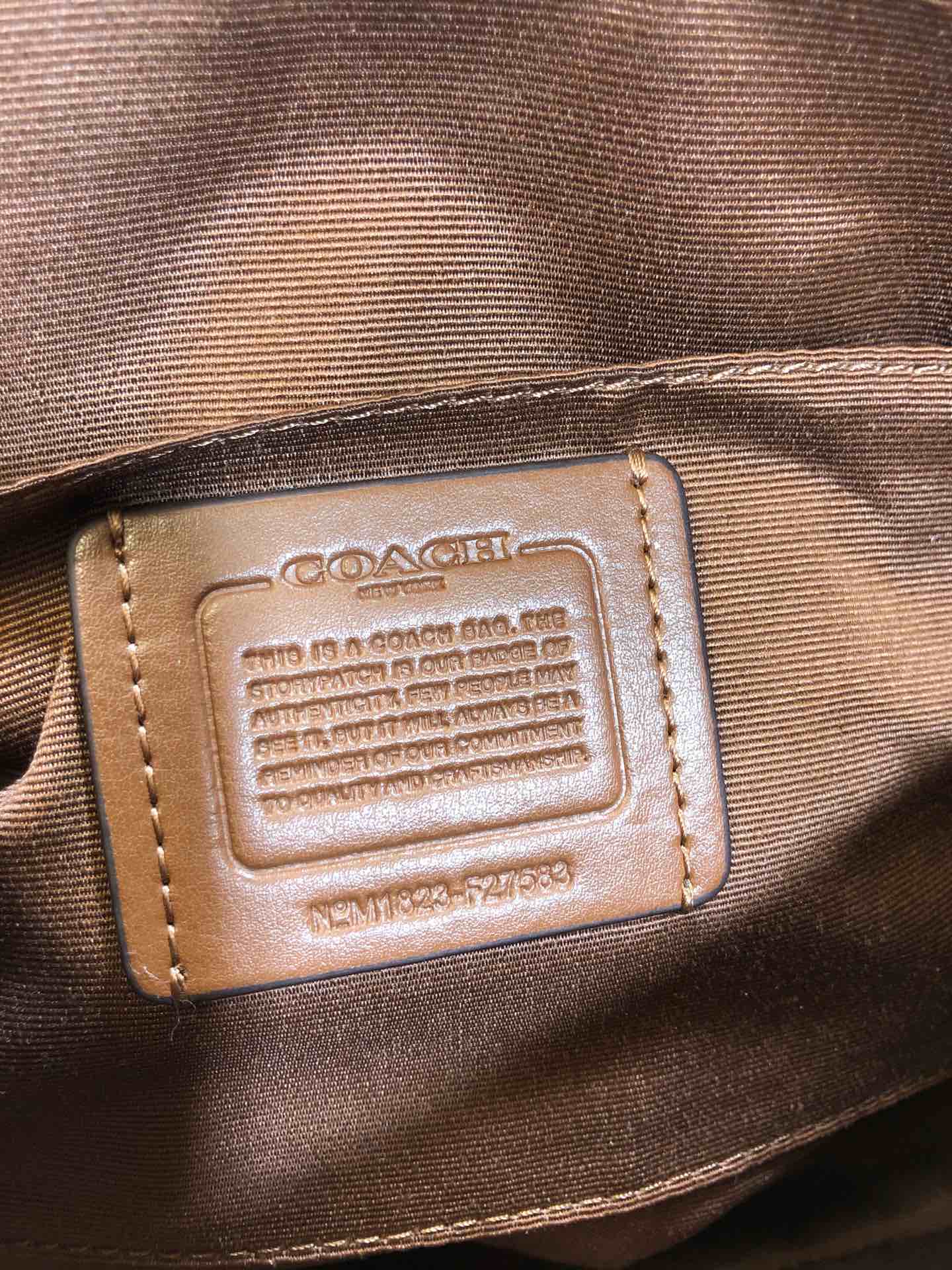 coach shell bag brown pvc 27583
