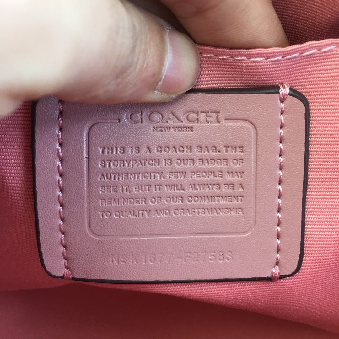 coach shell bag brown pvc 27583