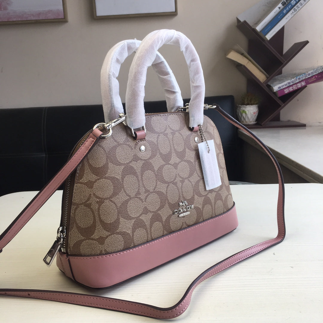 coach shell bag brown pvc 27583