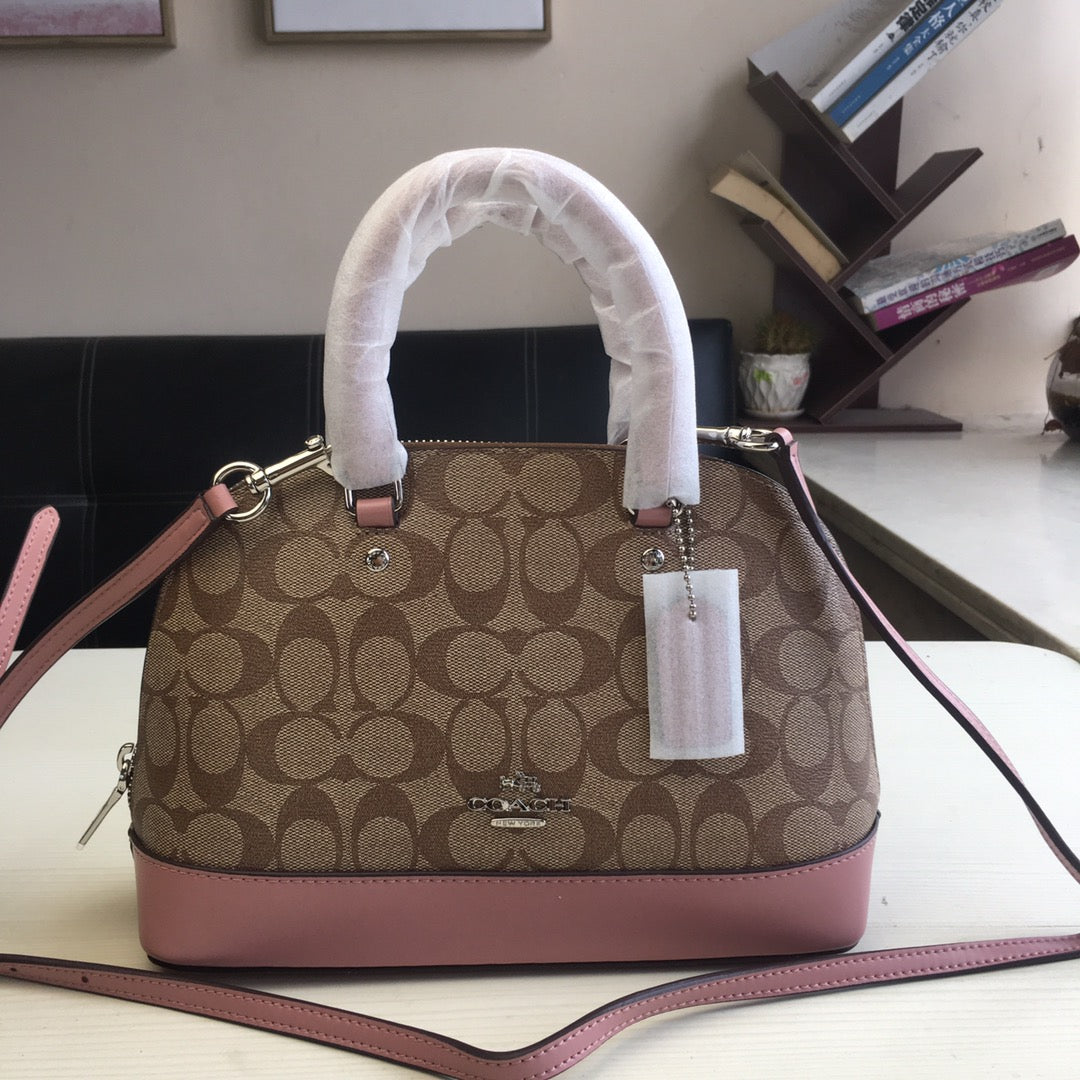coach shell bag brown pvc 27583