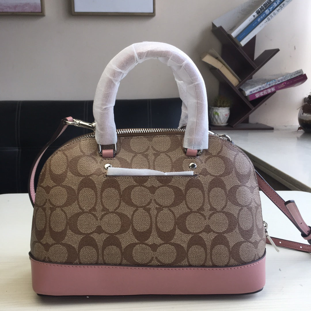 coach shell bag brown pvc 27583