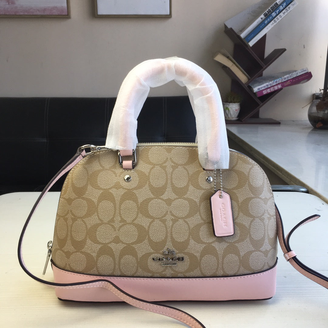 coach shell bag pink pvc 27583