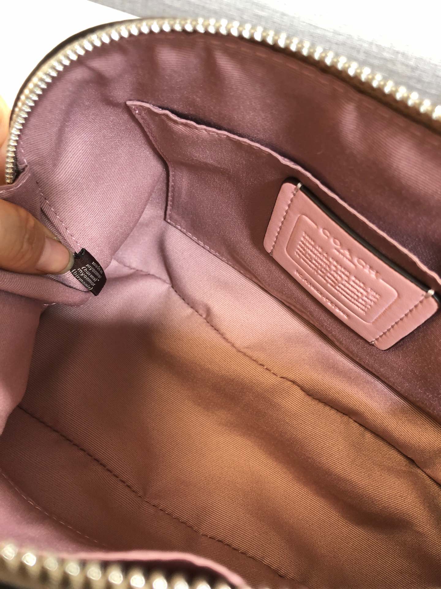 coach shell bag pink pvc 27583