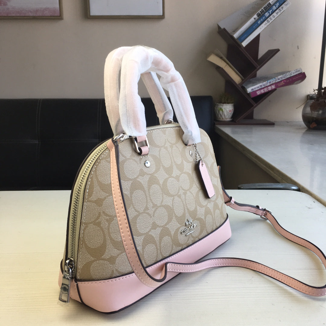 coach shell bag pink pvc 27583