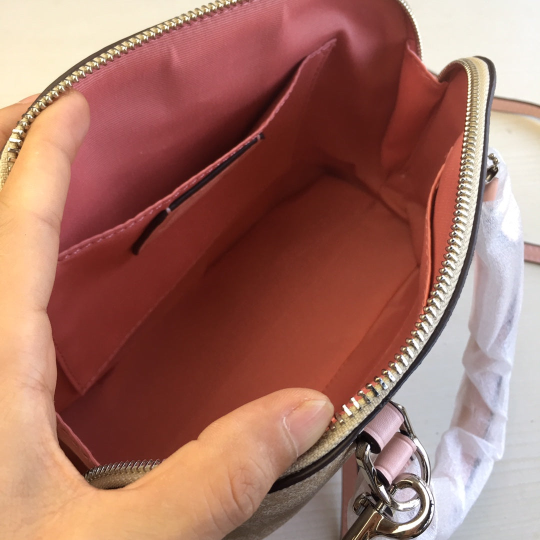 coach shell bag pink pvc 27583