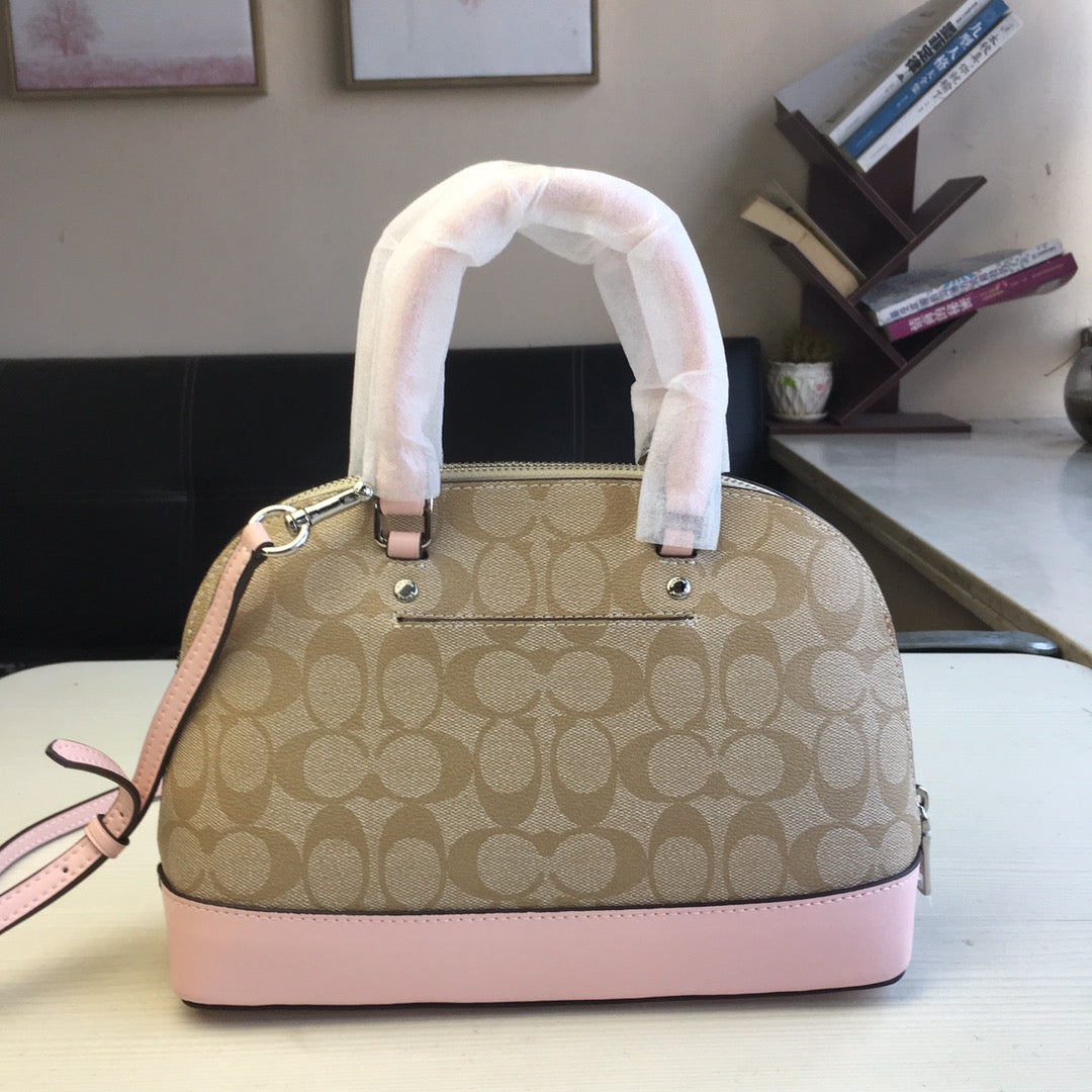 coach shell bag pink pvc 27583