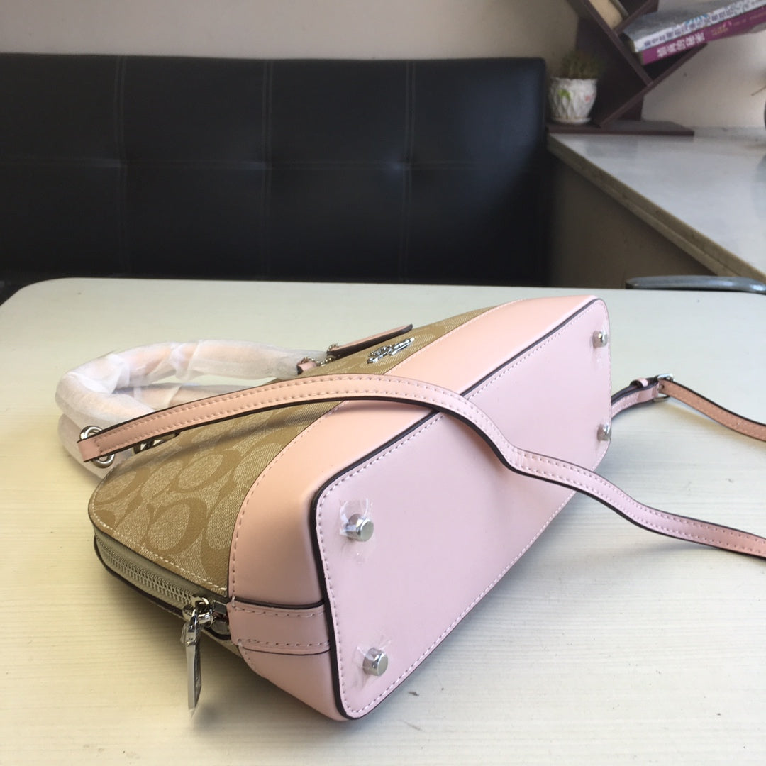 coach shell bag pink pvc 27583