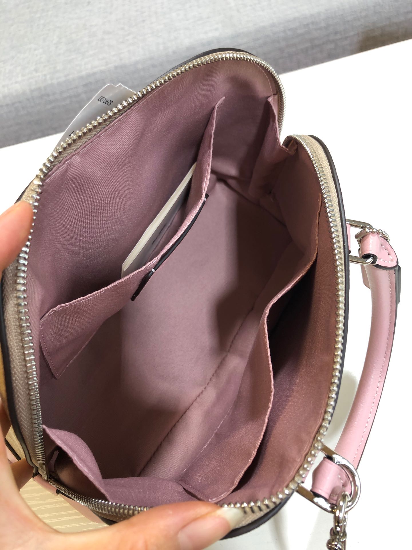 coach shell bag pink pvc 27583