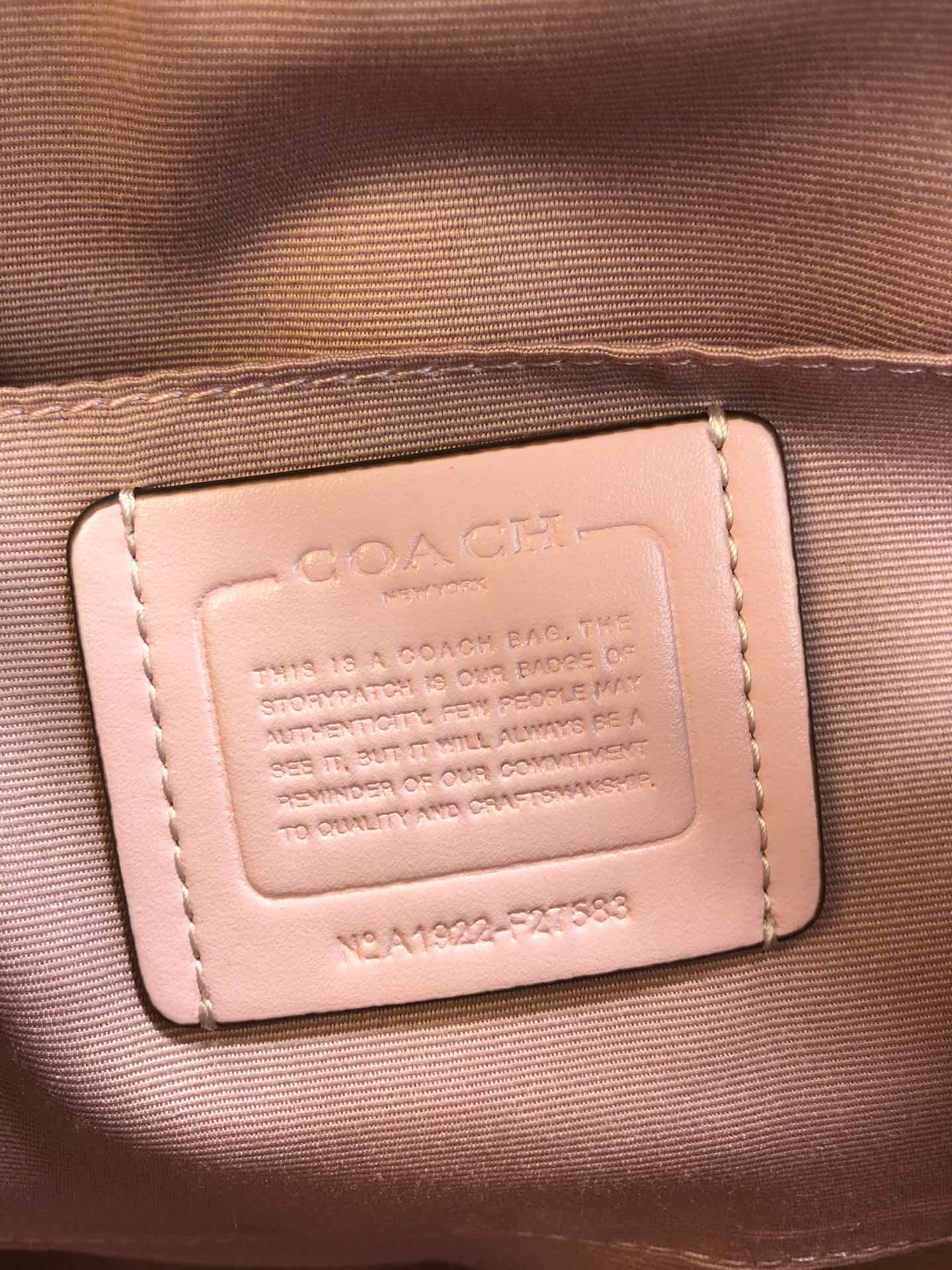 coach shell bag pink pvc 27583