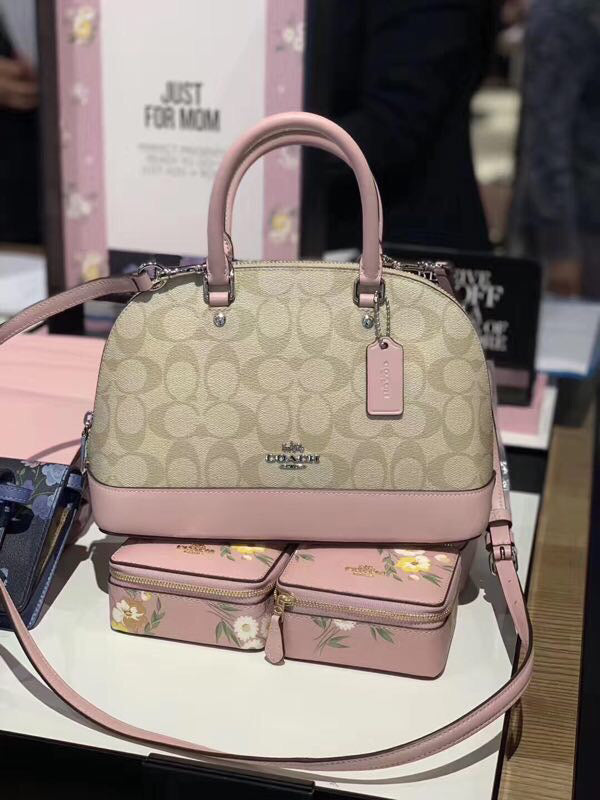 coach shell bag pink pvc 27583