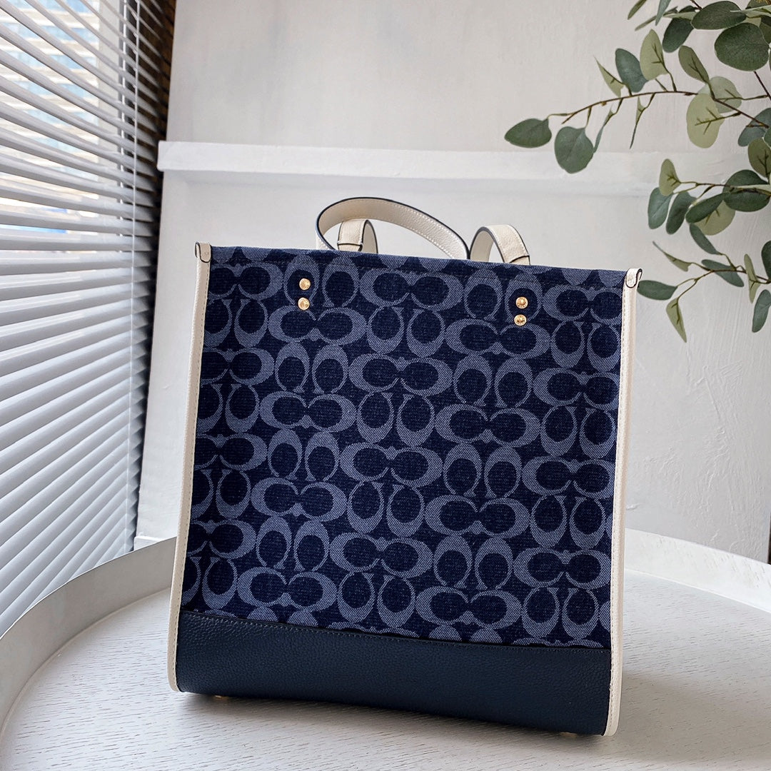 coa totes bags dark blue 2823 big size