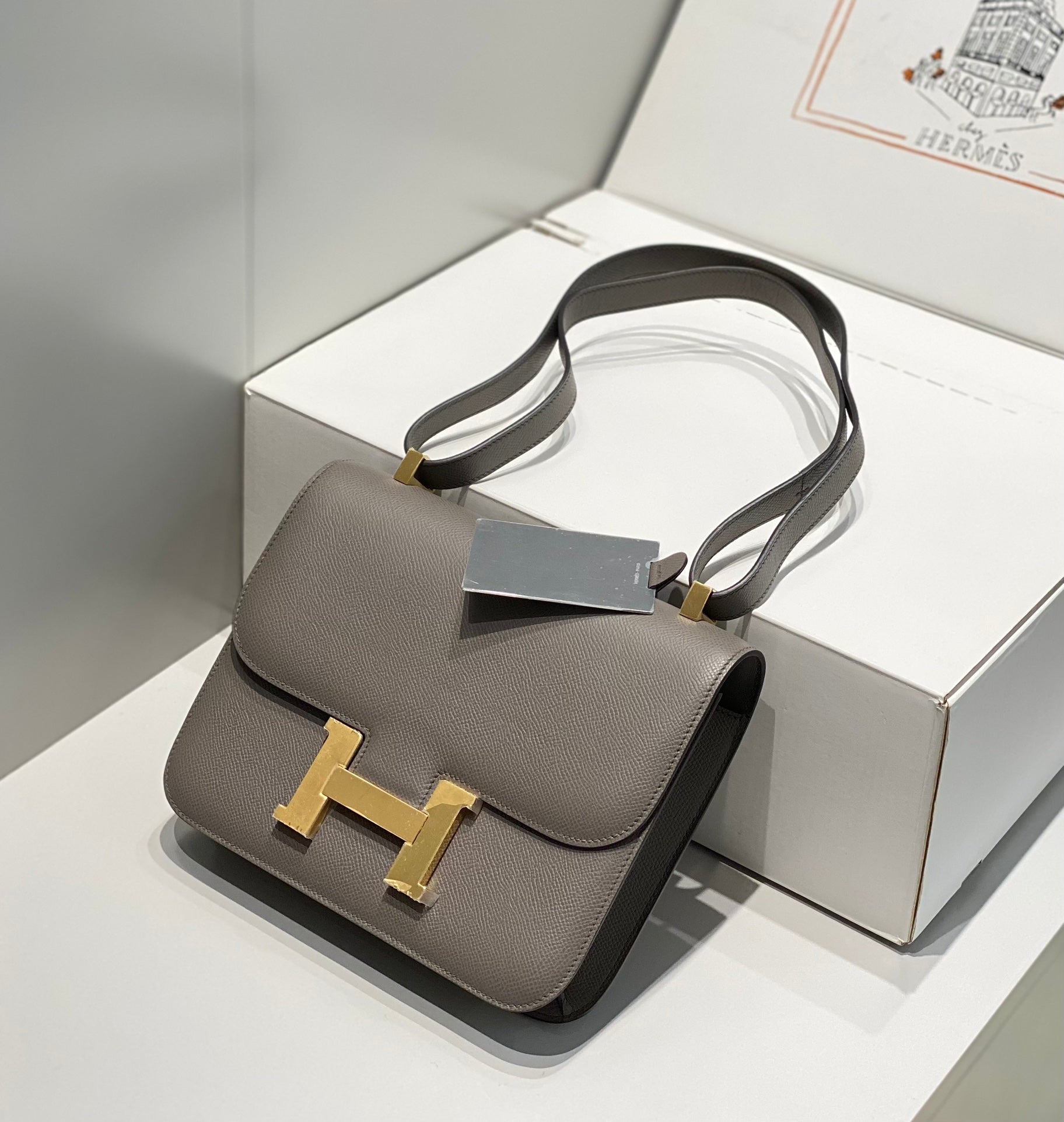 Hermès Constance 23 Pewter Grey Gold 26050923
