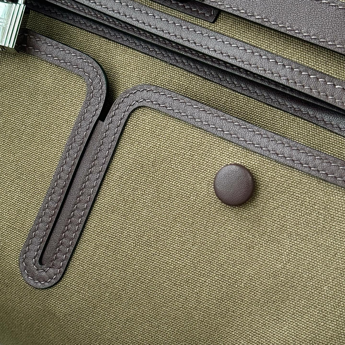 Hermes Kelly 28 Cargo Swift Olive Green Silver Hardware hm2607303