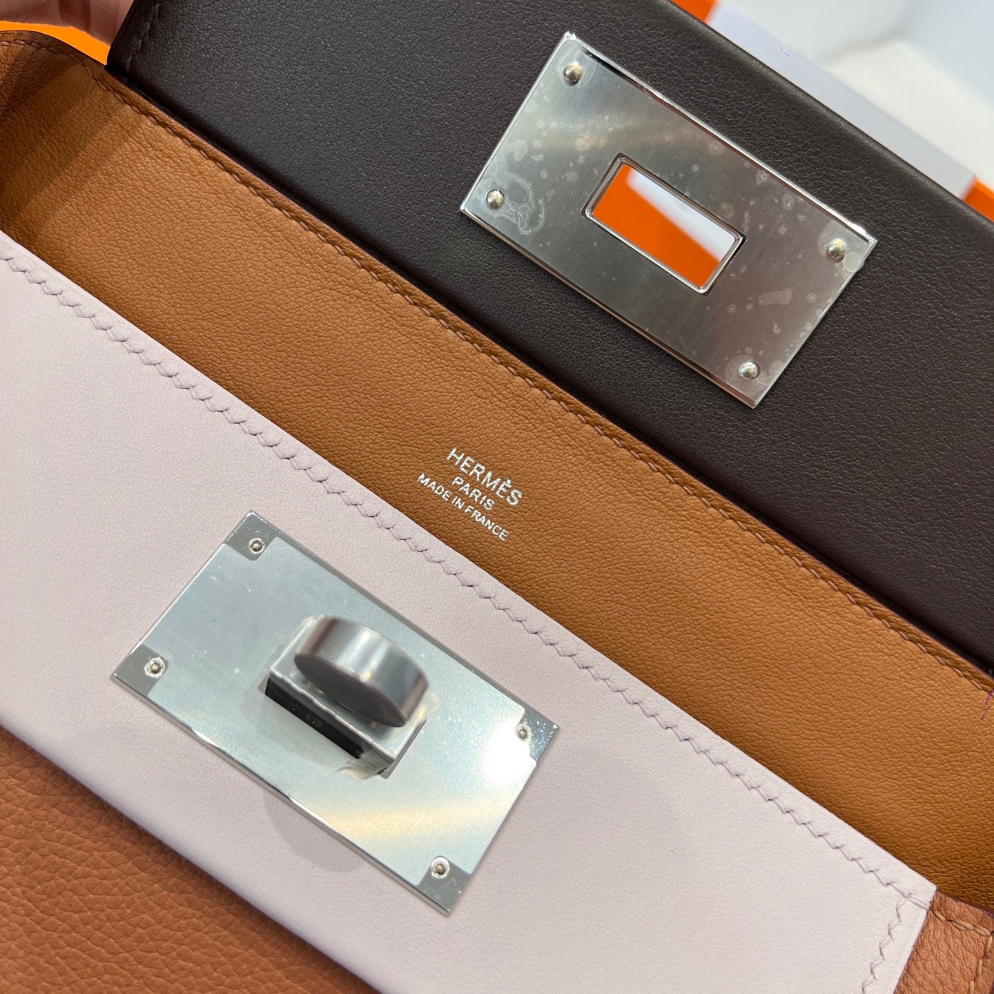 Hermes Germany Leather 2424 Bag Brown Si - View 3