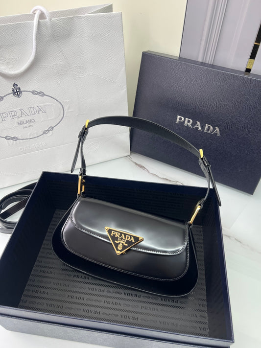 Prada 1BD345 Shoulder Bag Black Gold - View 1